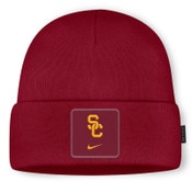 USC Trojans Nike Cardinal SC Interlock Square Patch USC Utility Gameday Cuffed Beanie